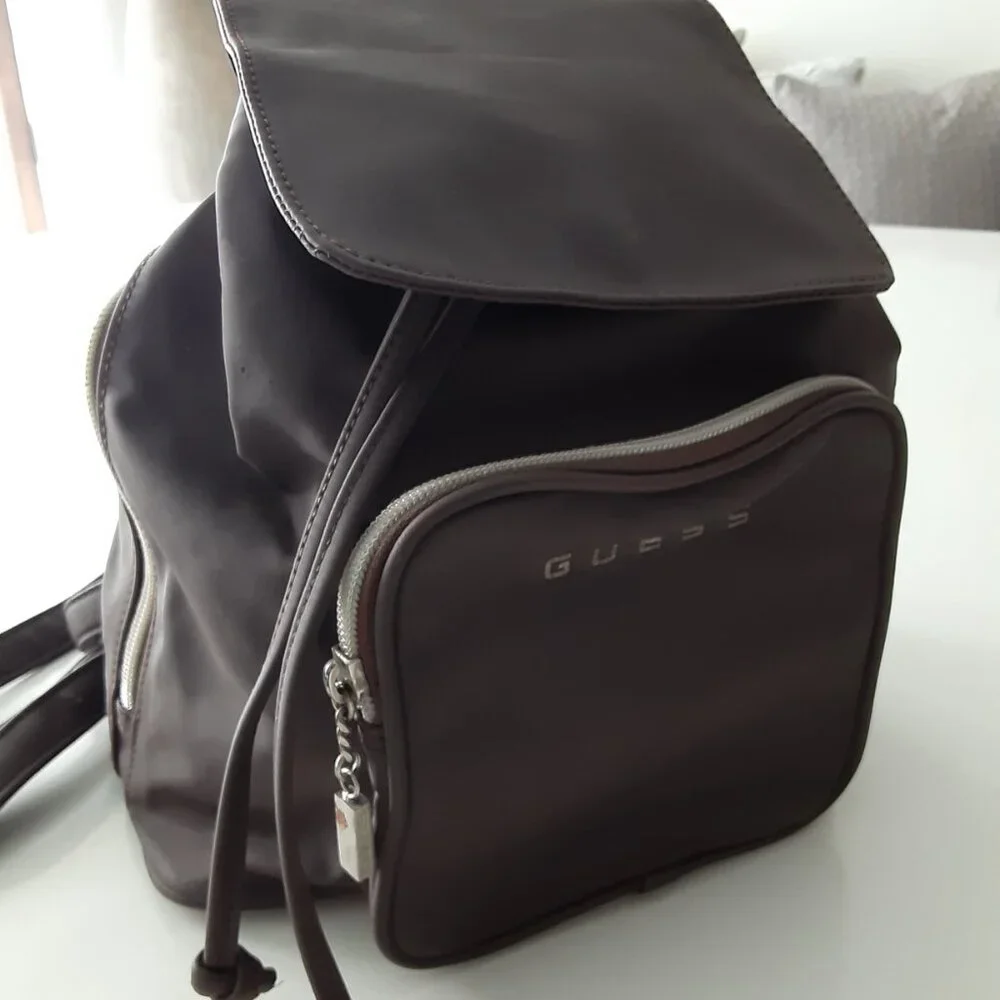 Brown Guess Backpack - rubberized surface